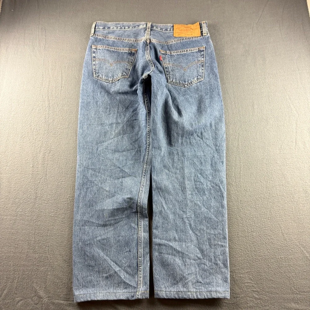Vintage Levis 501 Jeans Men's 35x36 Blue Button Fly Regular Fit Straight Leg Y2K